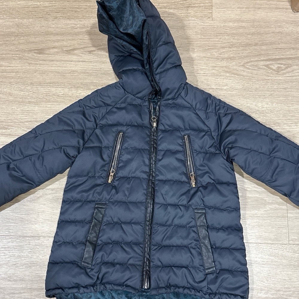 Kids Navy Blue Puffer Jacket